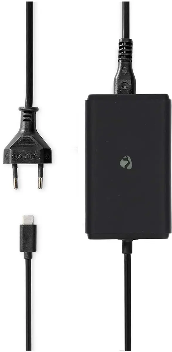 Nedis GaN Notebook-Adapter NBAU45110BK 45W - Zwart