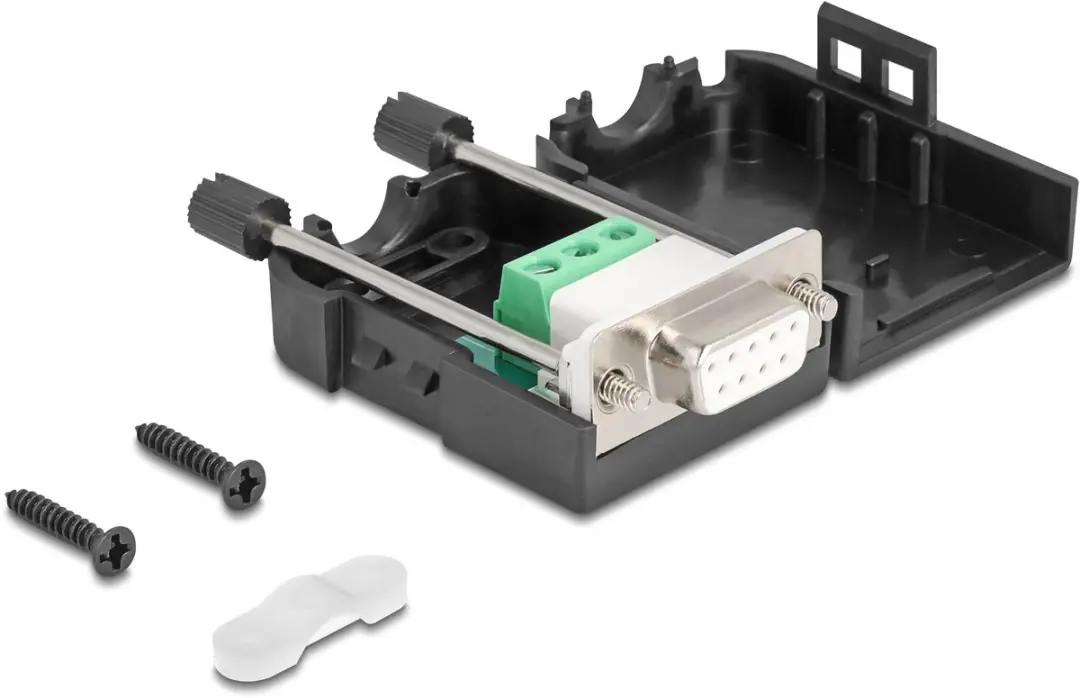 Delock Sub-D 9-polige Connectorhuis - Zwart/Grijs