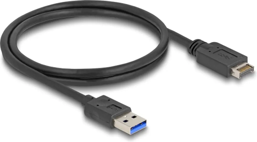 Delock USB 10Gbps Type-E naar Type-A Kabel 80cm - Zwart