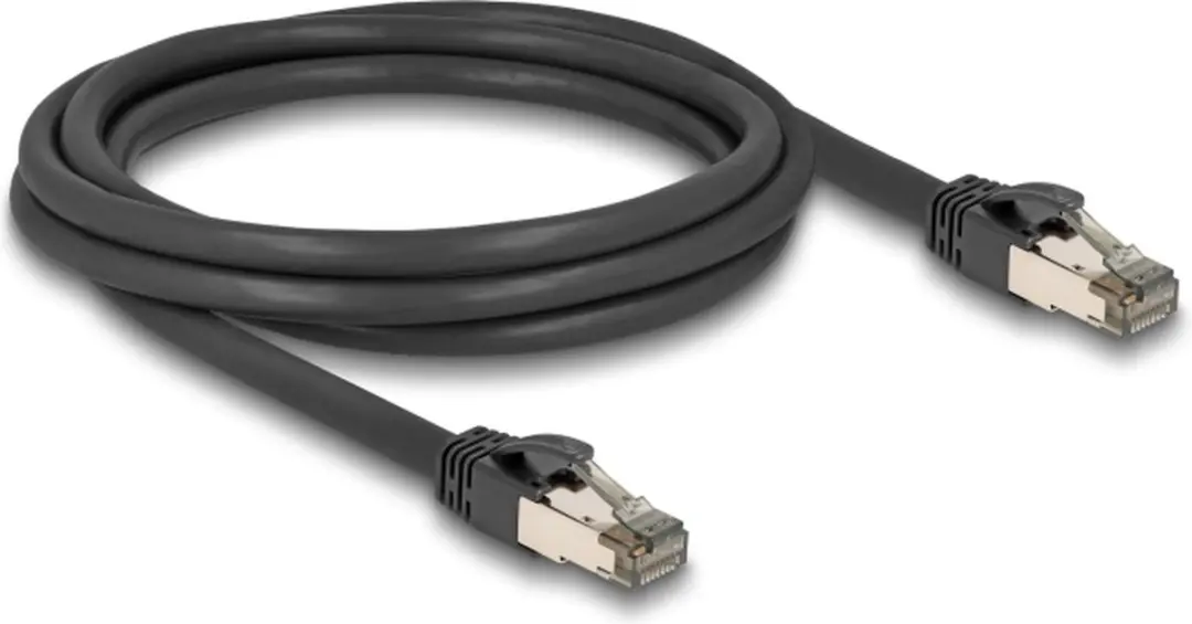 Delock Cat.6A U/FTP RJ45 Kabel 2m - Zwart