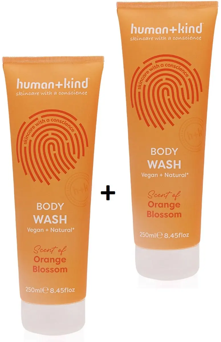 Human+Kind Orange Blossom Body Wash - 2x250ml