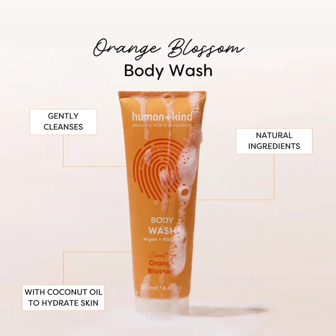 Human+Kind Orange Blossom Body Wash - 2x250ml