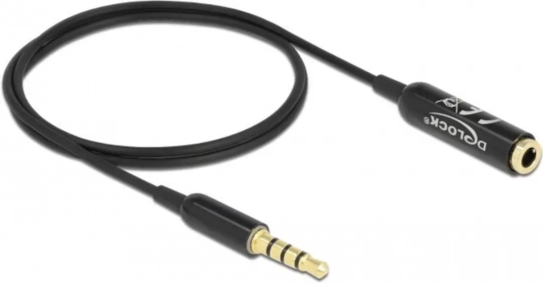 Delock Audio Extension Kabel 3.5mm Jack M/F - 0.5m - Zwart