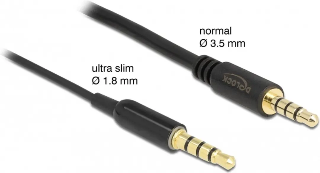 Delock Audio Extension Kabel 3.5mm Jack M/F - 0.5m - Zwart