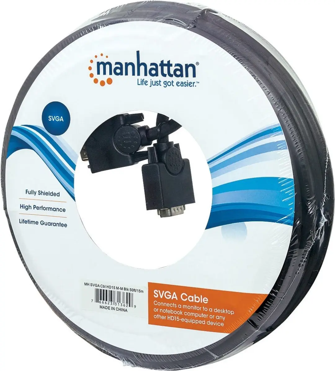InLine S-VGA Kabel 15-pins M/M - 15m - Zwart