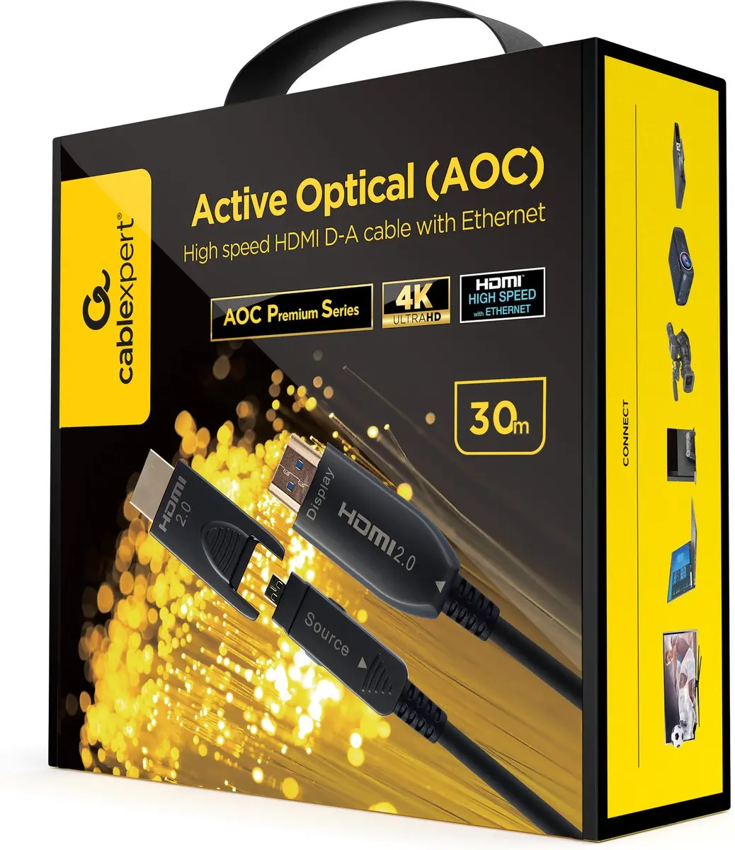 Gembird HDMI Kabel CCBP-HDMID-AOC-30M - 30m - Zwart
