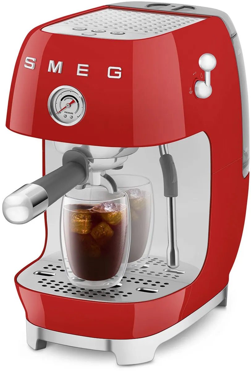 Smeg ECF03RDEU Handmatige Espressomachine - 1600W - 2 Kopjes - Rood - afbeelding 6 van 6
