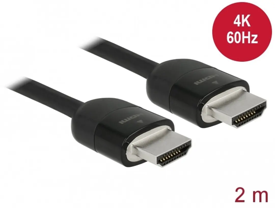 Delock HDMI Kabel 4K 60Hz 2m - Zwart