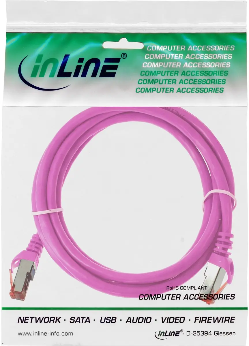 InLine Patchkabel S/FTP Cat.6 1,5m - Roze