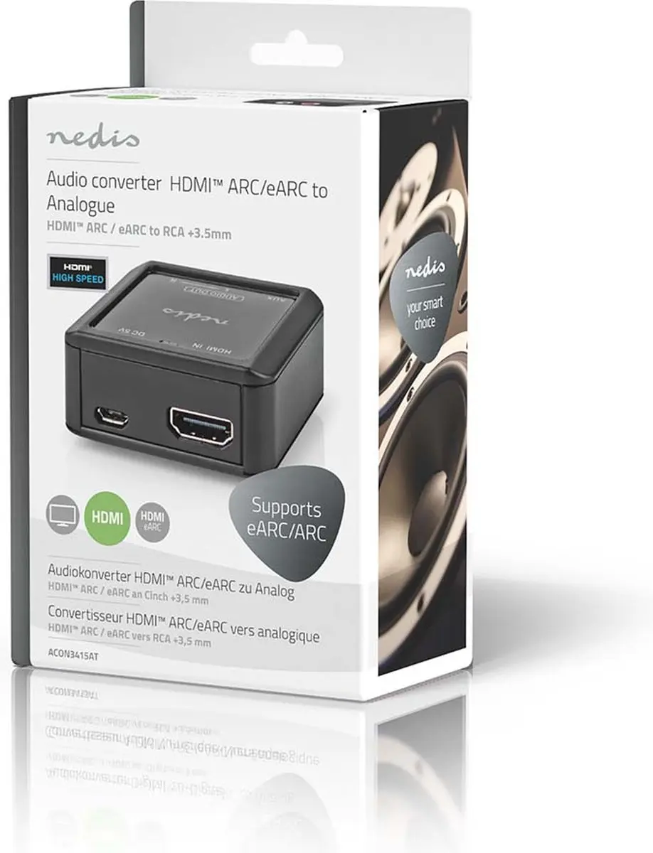 Nedis ACON3415AT Digitale Audioconverter - Antraciet