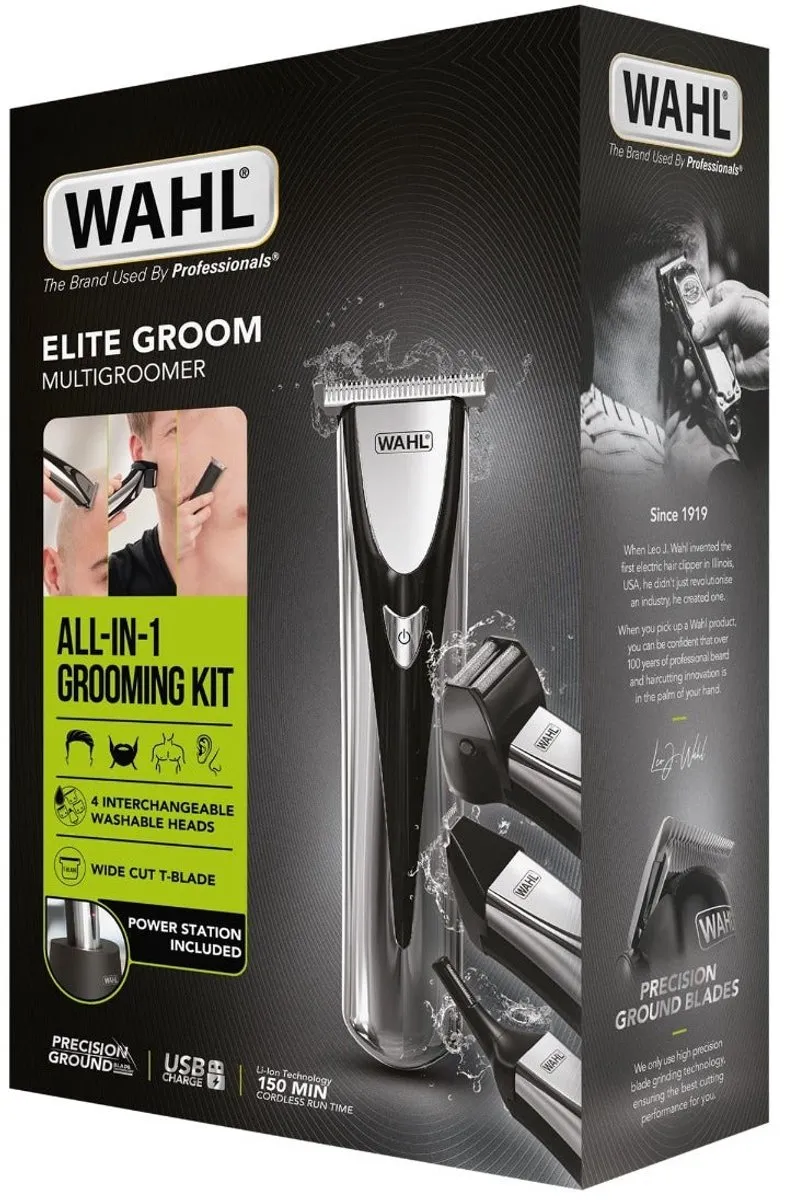 Wahl Elite Groom Multifunctionele Tondeuse 150min - Zilver/Zwart