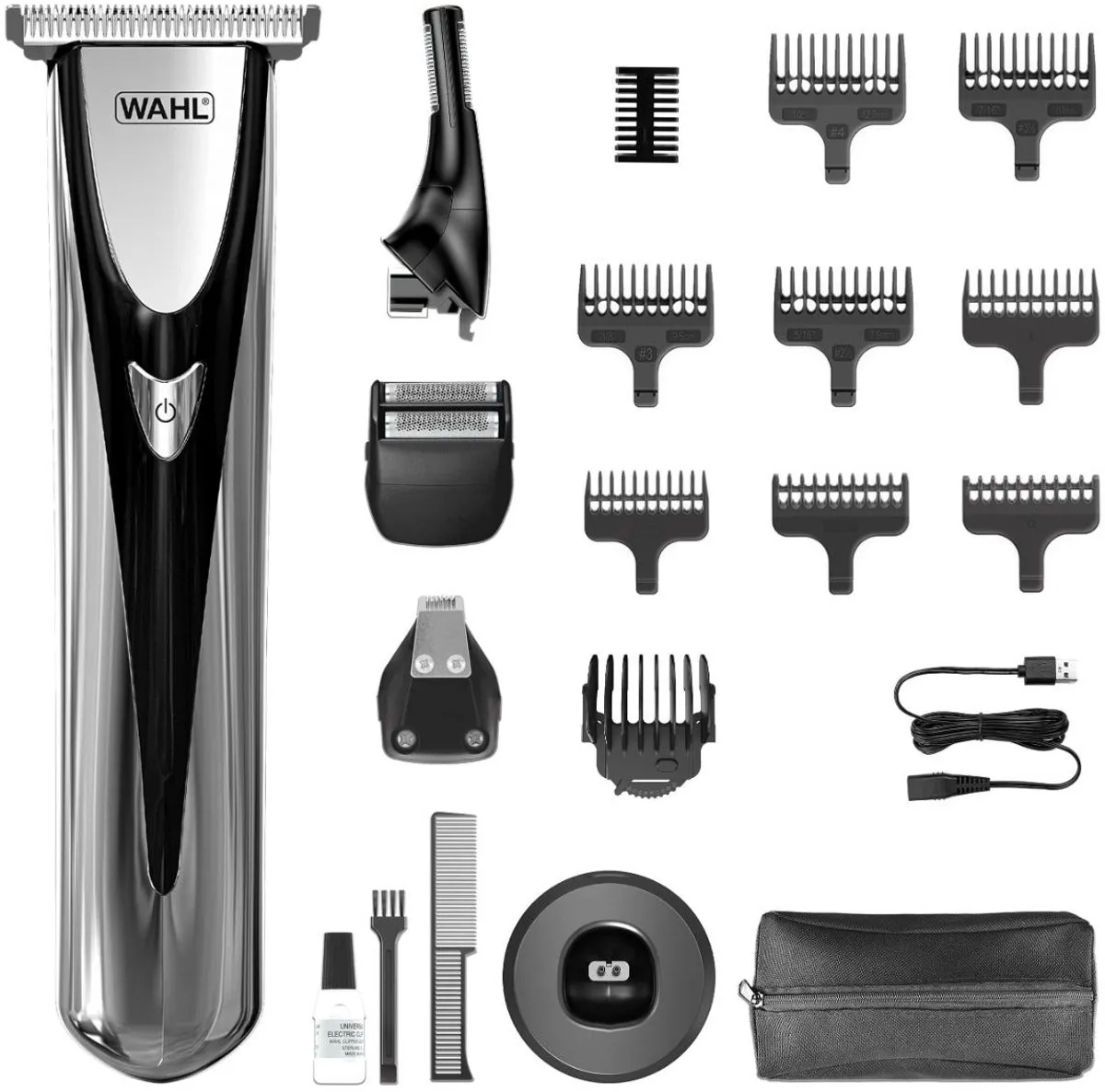 Wahl Elite Groom Multifunctionele Tondeuse 150min - Zilver/Zwart - afbeelding 6 van 6