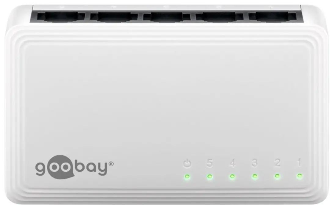 Goobay 5-poorts Gigabit Ethernet Switch - Wit
