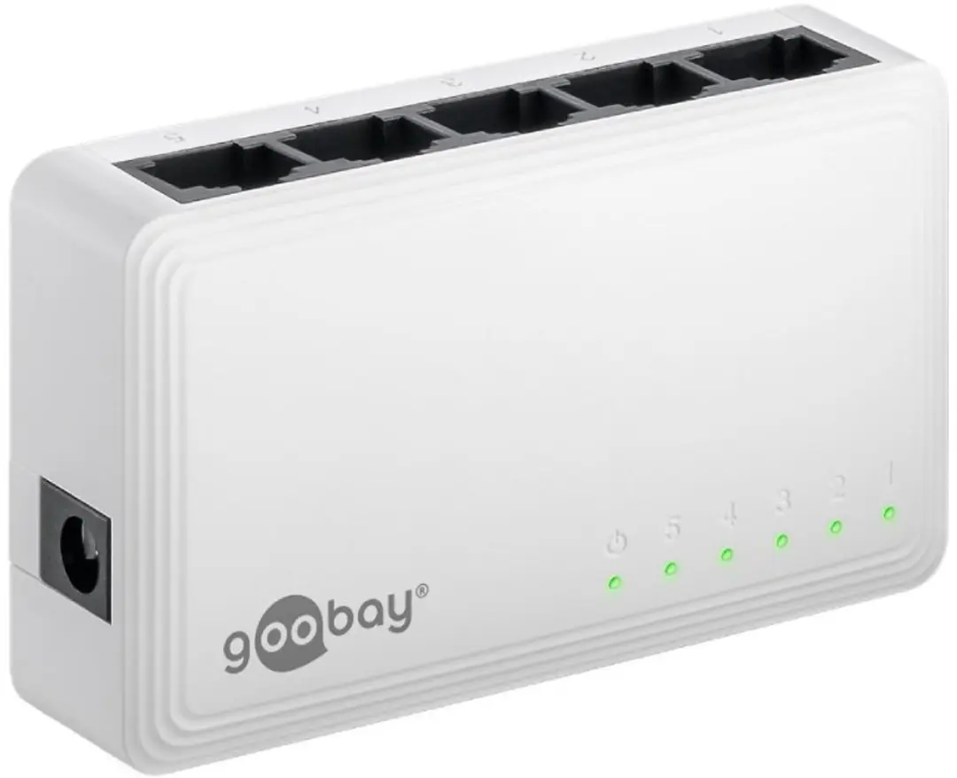Goobay 5-poorts Gigabit Ethernet Switch - Wit