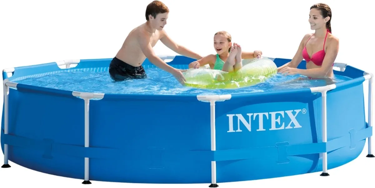 Intex Metal Frame 28200NP Opzetzwembad 305x76cm - Blauw/Wit - afbeelding 3 van 6