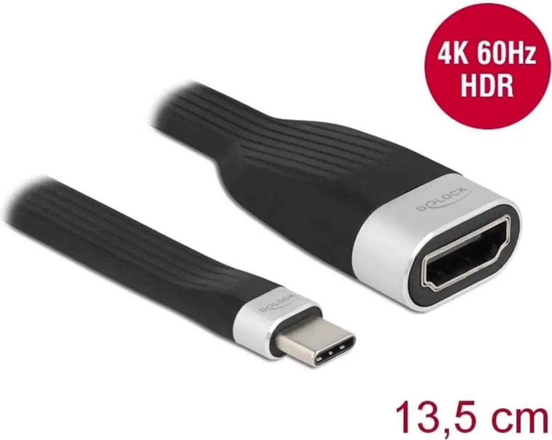 Delock USB Type-C naar HDMI Kabel 4K60 - 13.5cm