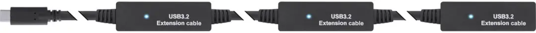 InLine USB-C Actieve Verlengkabel 5Gbps 15m - Zwart
