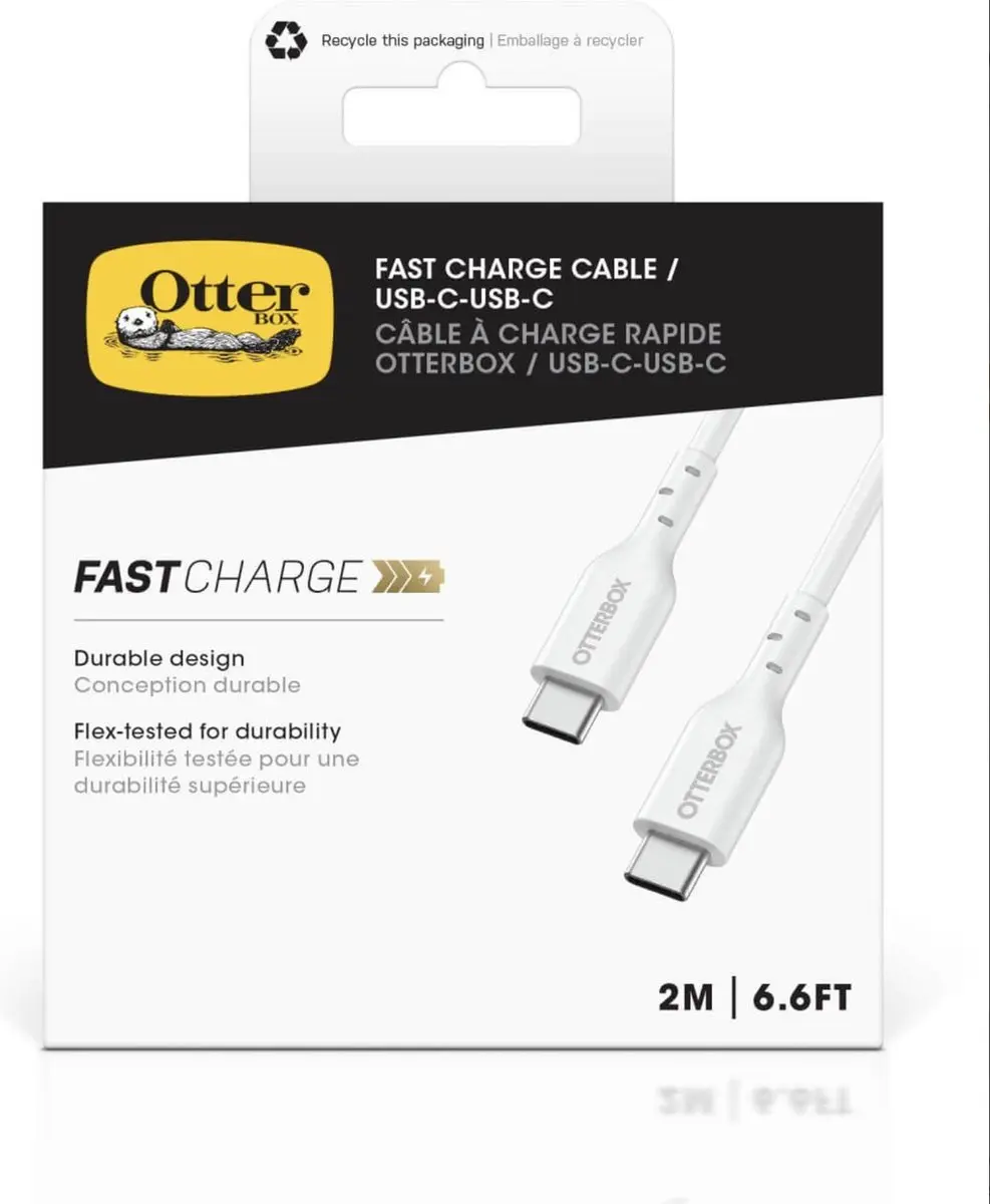 OtterBox USB-C naar USB-C Kabel 2M - Wit