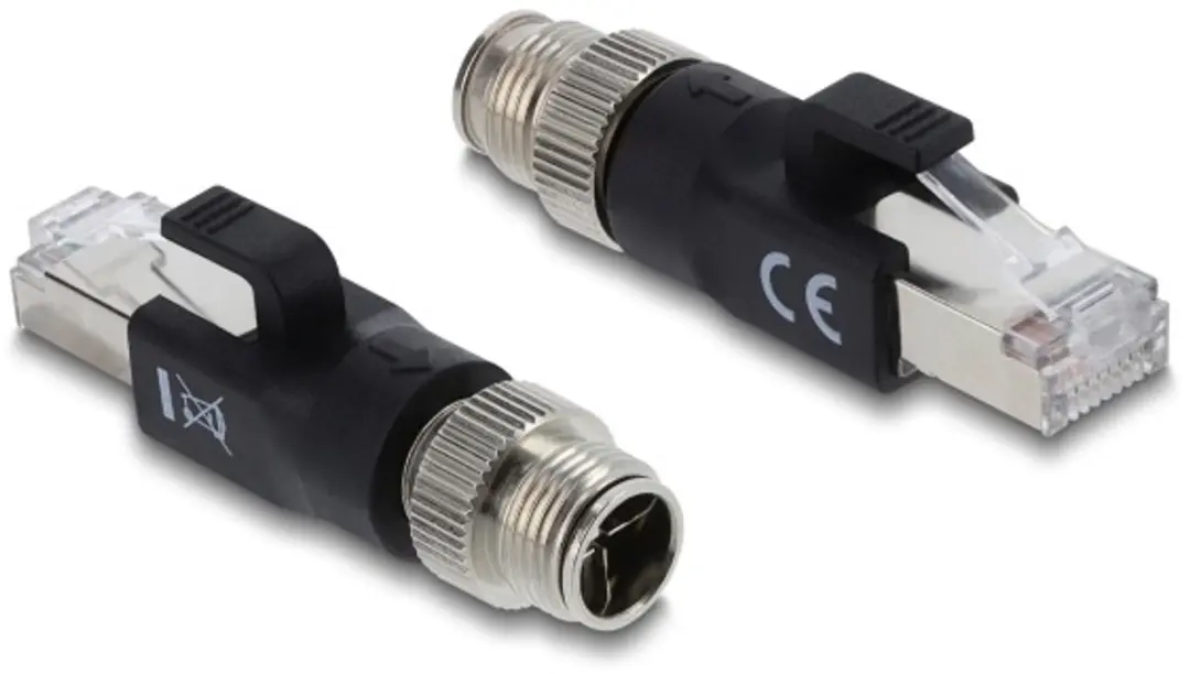 Delock M12 8-pins X-gecodeerd Industriële Netwerkadapter CAT6