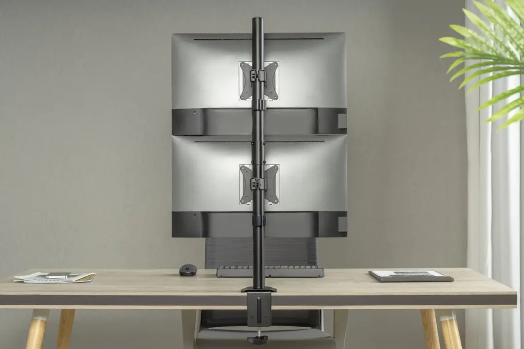 Gembird MA-D2 Monitorarm 2 Schermen - Verticaal - 17-32" - Zwart