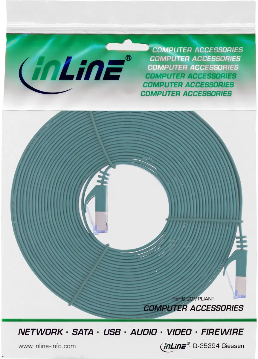 InLine Patchkabel U/FTP Cat.6A Groen 7m
