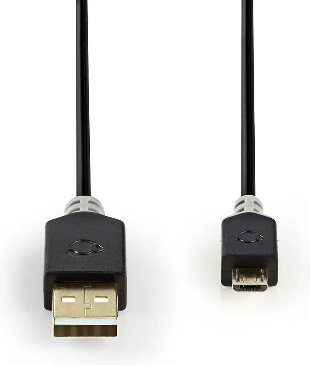 Nedis USB 2.0 A naar Micro-B Kabel 1m - Verguld - Antraciet - afbeelding 6 van 6