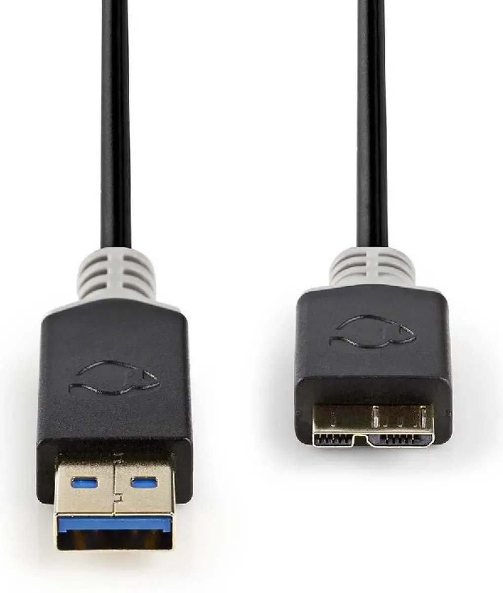 Nedis USB 2.0 A naar Micro-B Kabel 1m - Verguld - Antraciet