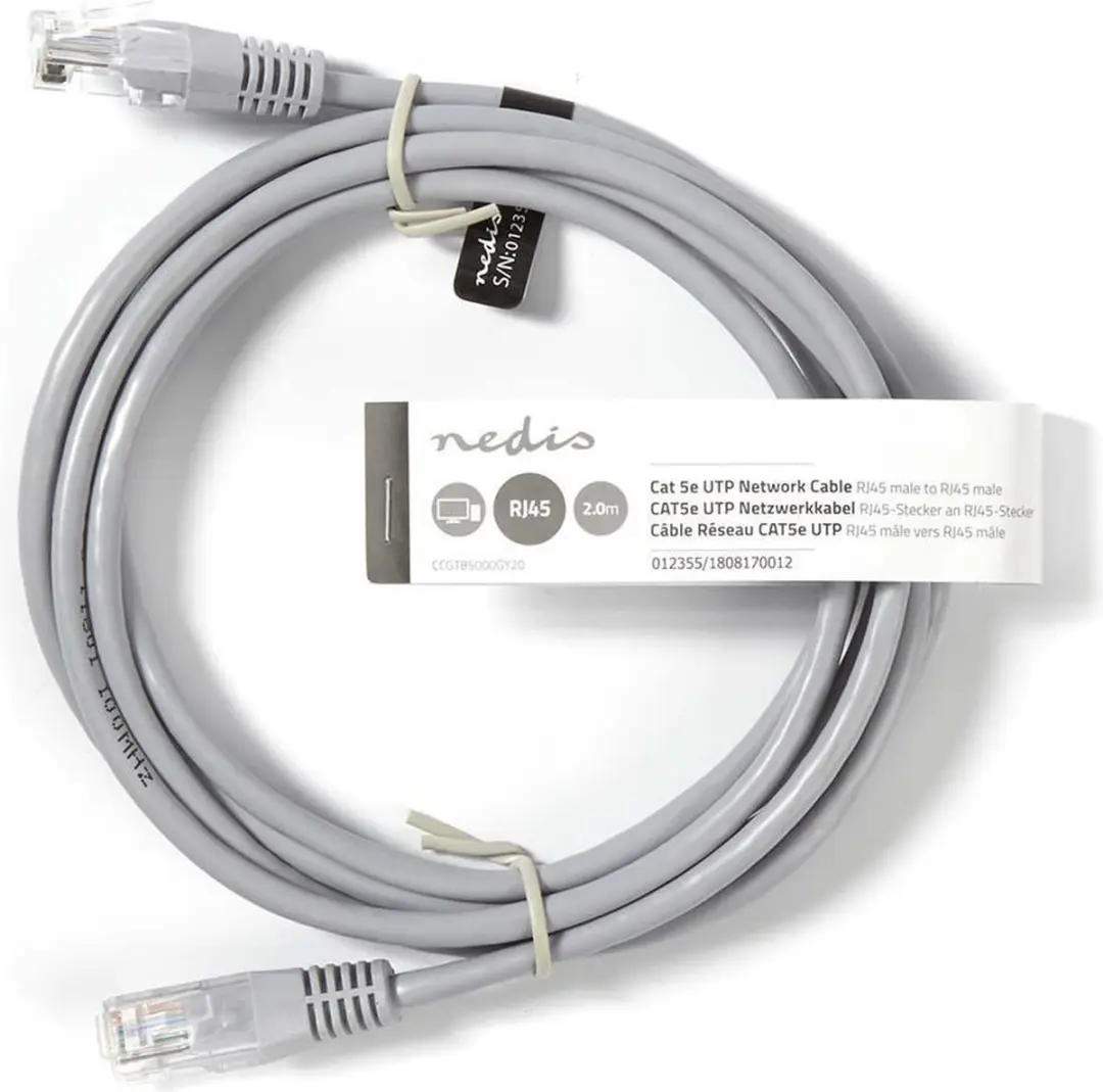 Nedis CAT5e U/UTP RJ45 Kabel 2.00m - Grijs