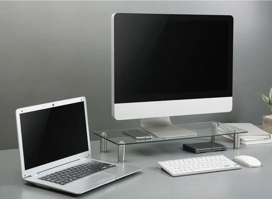 Roline 17.02.3376 Monitorstandaard Transparant - Zilver