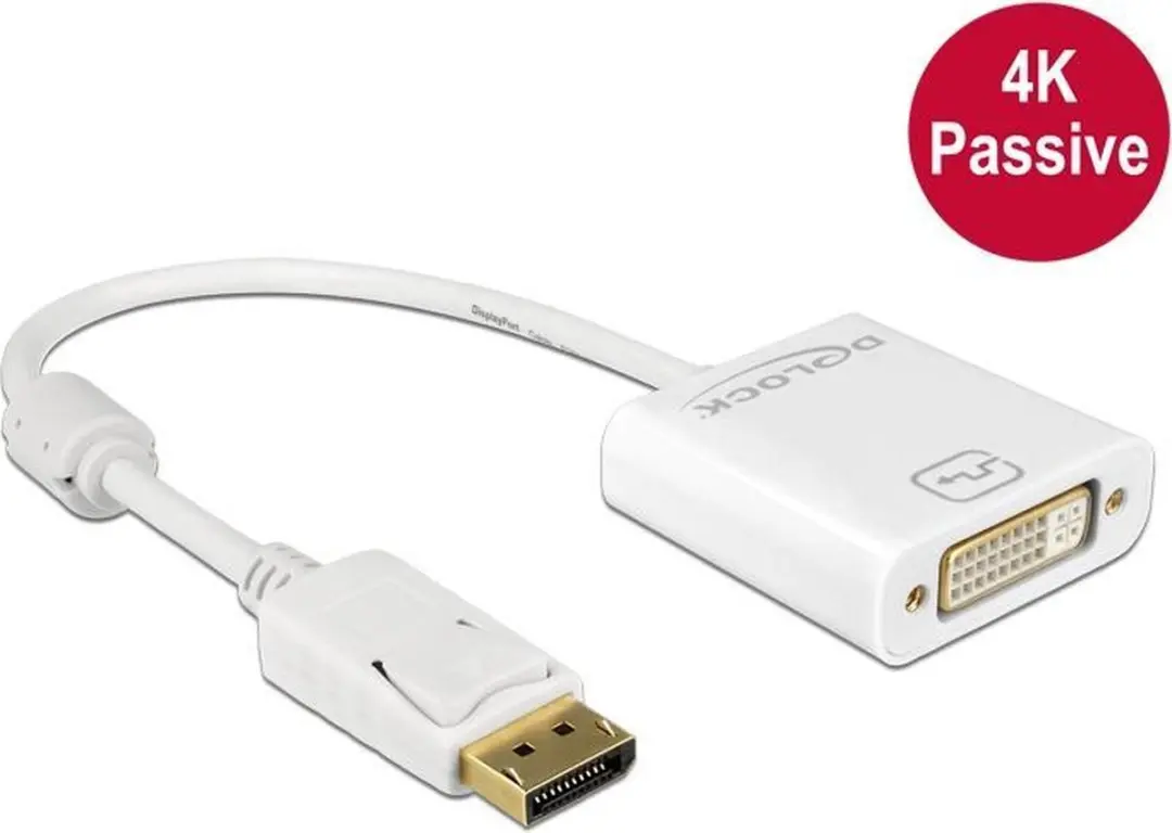 Delock DisplayPort naar DVI Adapter DP1.2 - 1920x1200 - Wit