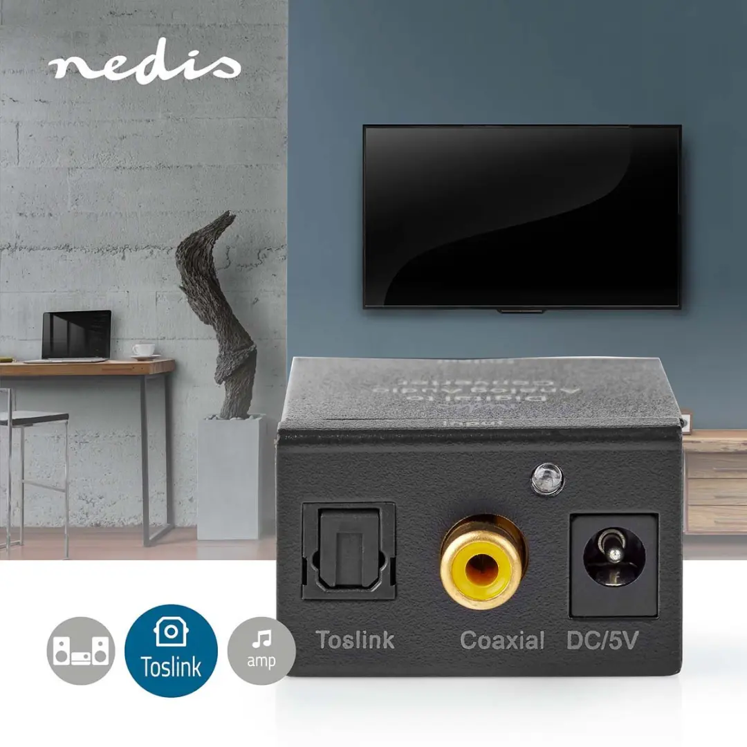 Nedis ACON2510BK Digitale Audioconverter - Zwart