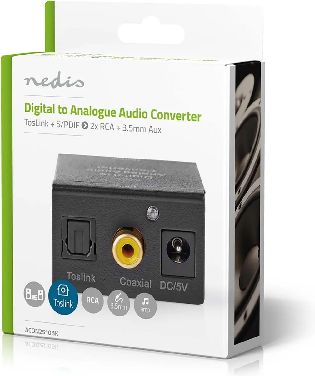Nedis ACON2510BK Digitale Audioconverter - Zwart