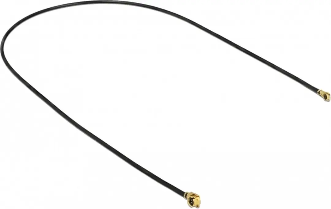 Delock MHF I (v) - MHF 4L (v) Kabel Micro Coax 1,13mm 50 Ohm - 0,30m - Zwart
