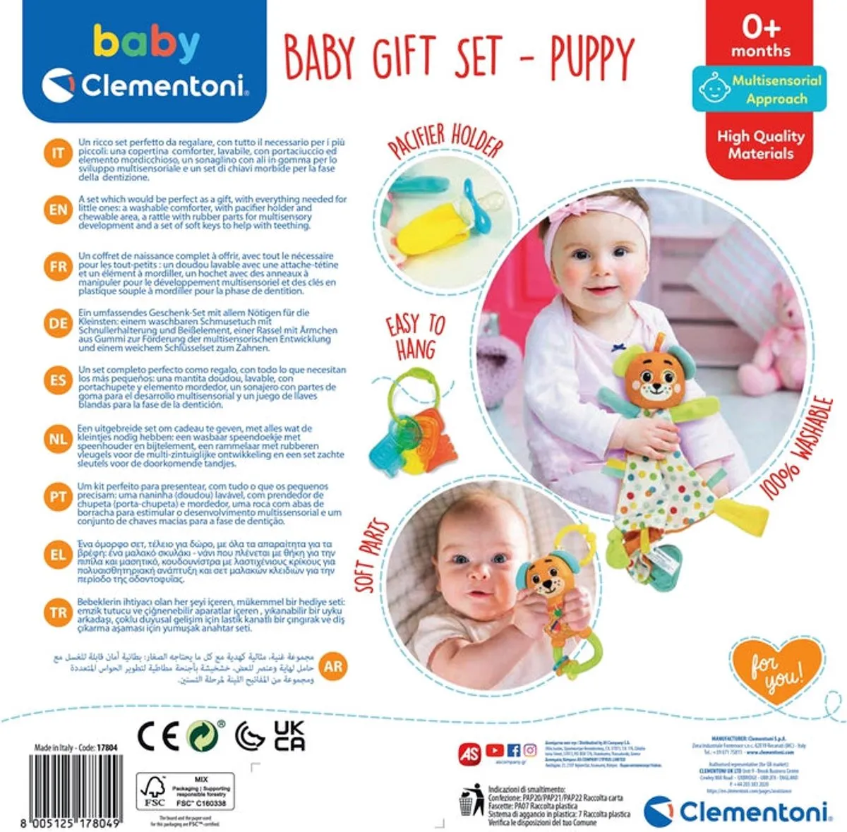 Clementoni Baby Giftset Puppy - Blauw