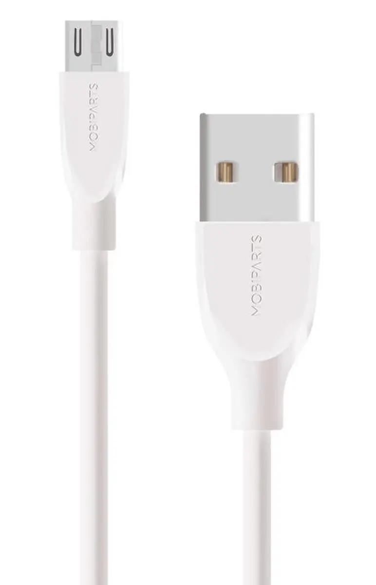 Mobiparts USB-A naar Micro USB Kabel 1m - Wit