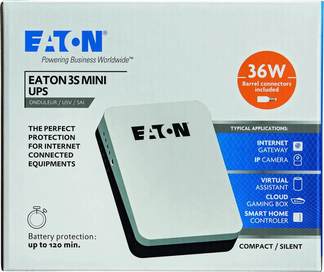 Eaton 3S Mini UPS 3SM36 - 36W - IP-camera/NAS/Router/Switch