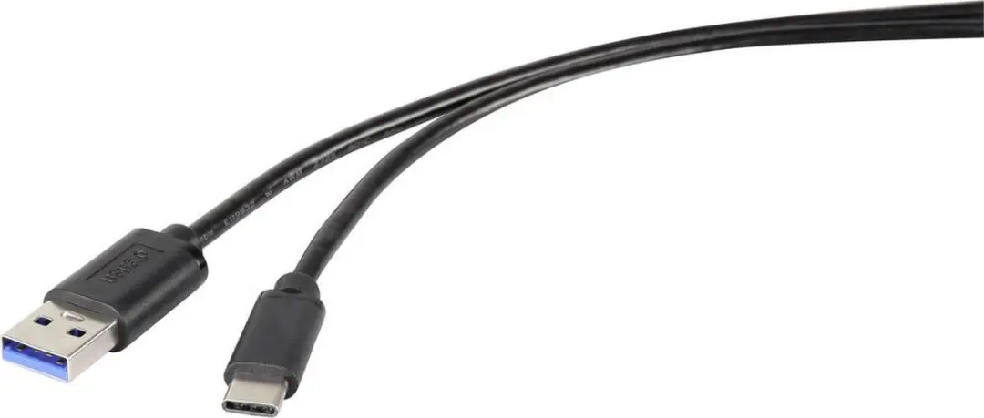 Renkforce RF-4535906 USB 3.2 Gen1 Kabel - USB-A naar USB-C 1.80m - Zwart
