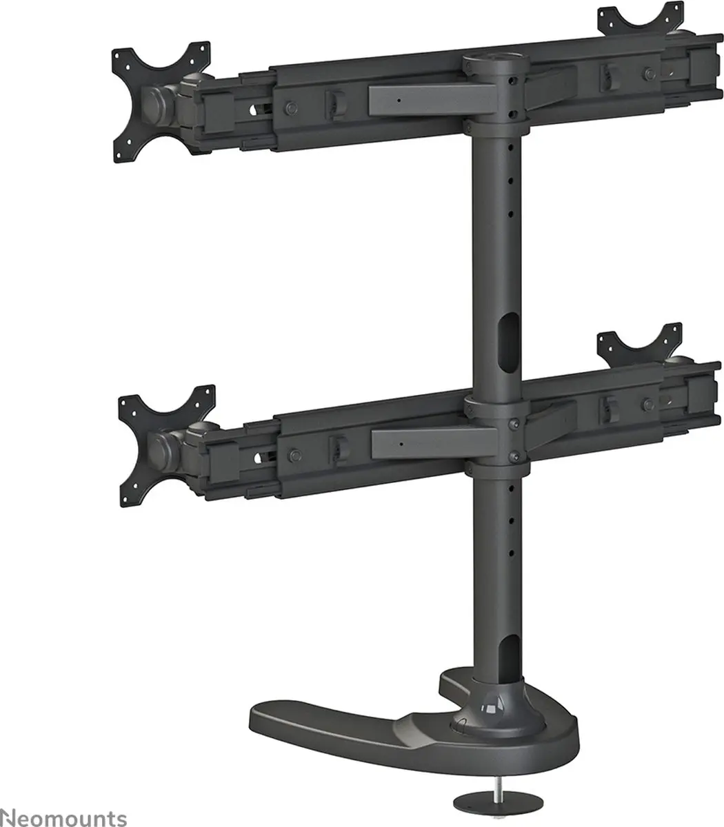 Neomounts FPMA-D700DD4 Full Motion Monitorstandaard 4x 19-30" - Zwart - afbeelding 6 van 6
