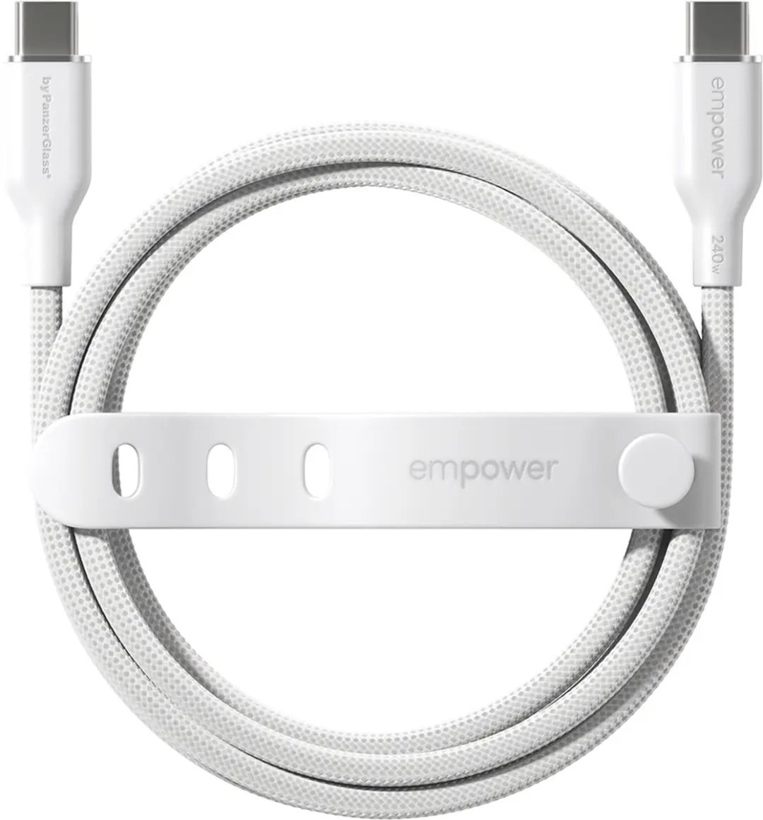 PanzerGlass empower 240W USB-C Kabel 1.2M - Wit - afbeelding 6 van 6
