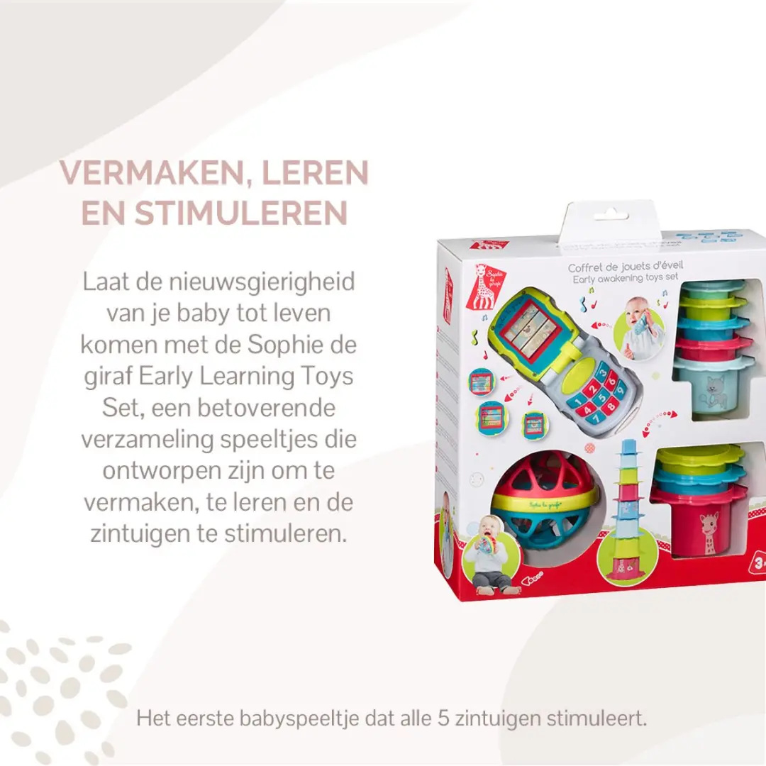 Sophie de Giraf Early Learning Toys Set - 3 Speeltjes - Vanaf 3 maanden