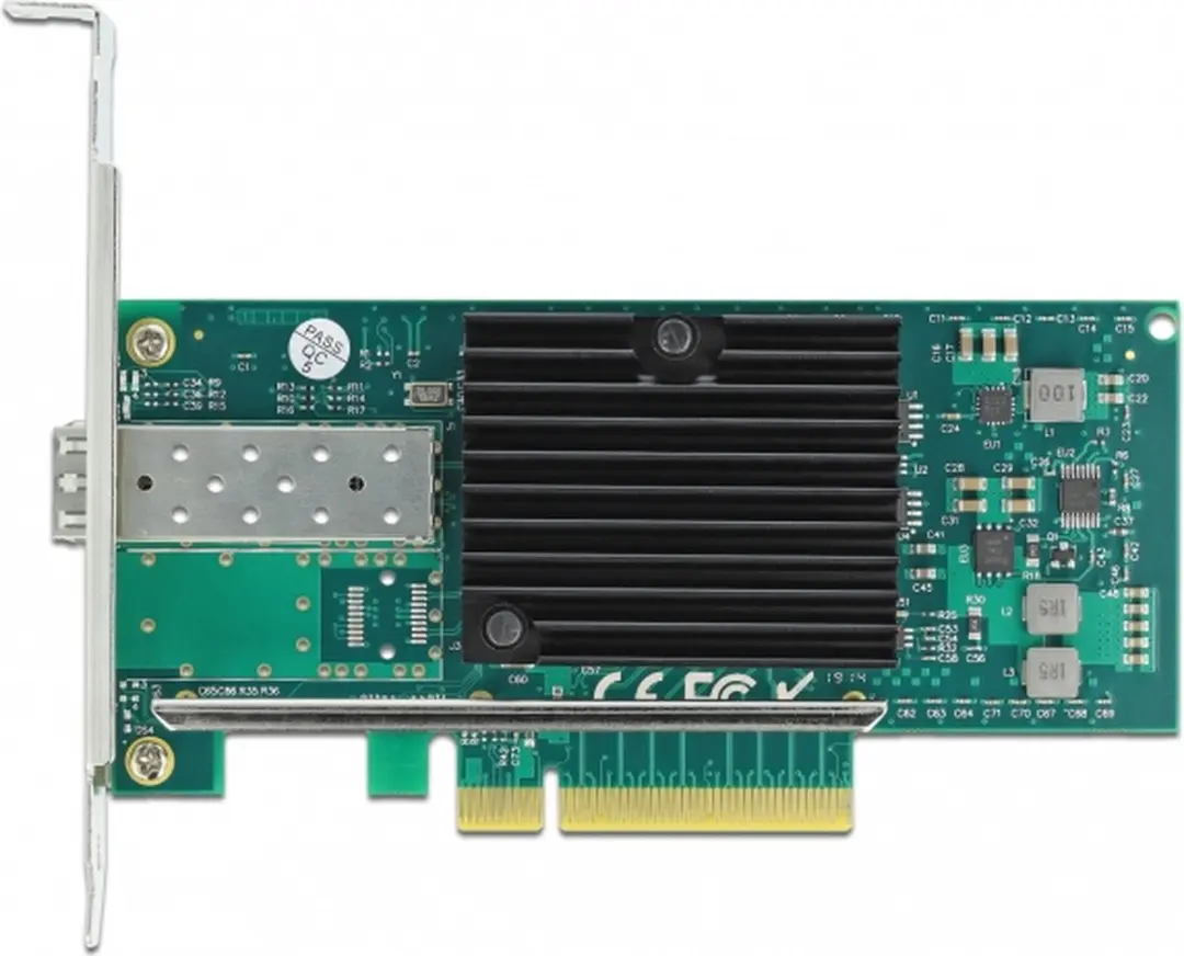 Delock PCIe x8 Kaart 1x SFP+ 10Gbps LAN - Zwart/Groen