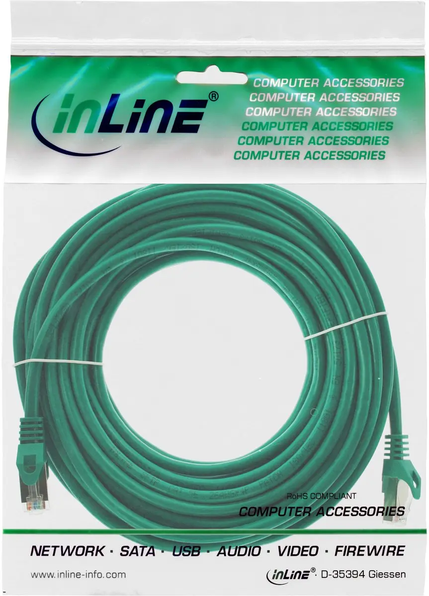 InLine Patchkabel SF/UTP Cat.5e Groen 7,5m