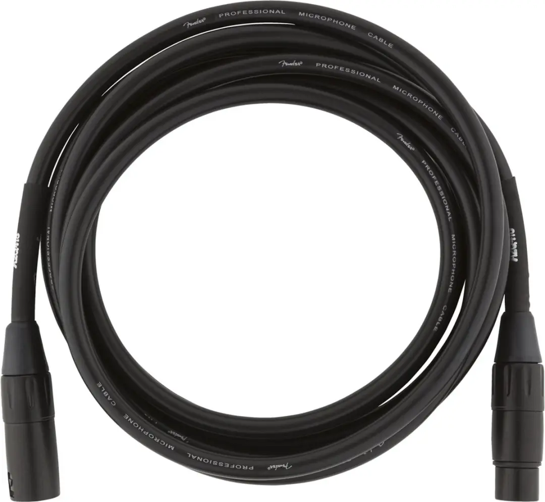 Fender Professional Microfoonkabel 3m - Schwarz