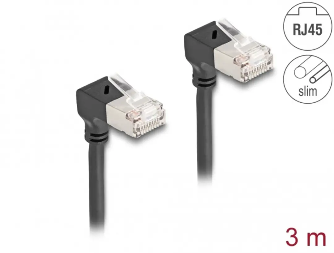 Delock Cat.6A S/FTP RJ45 Kabel 90°