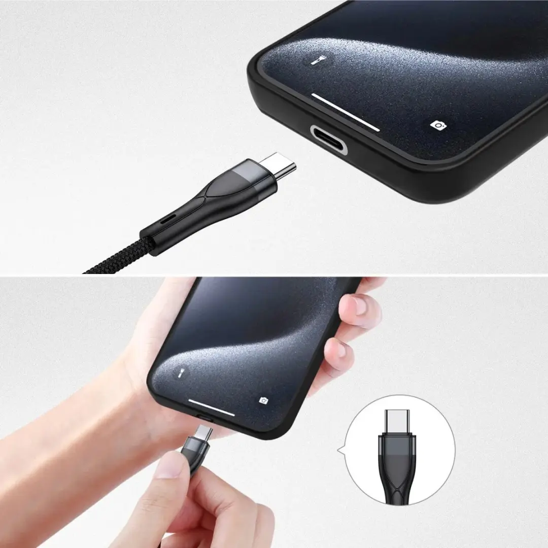 4Smarts USB-C/USB-A Kabel 4-in-1 1,2m - Transparant