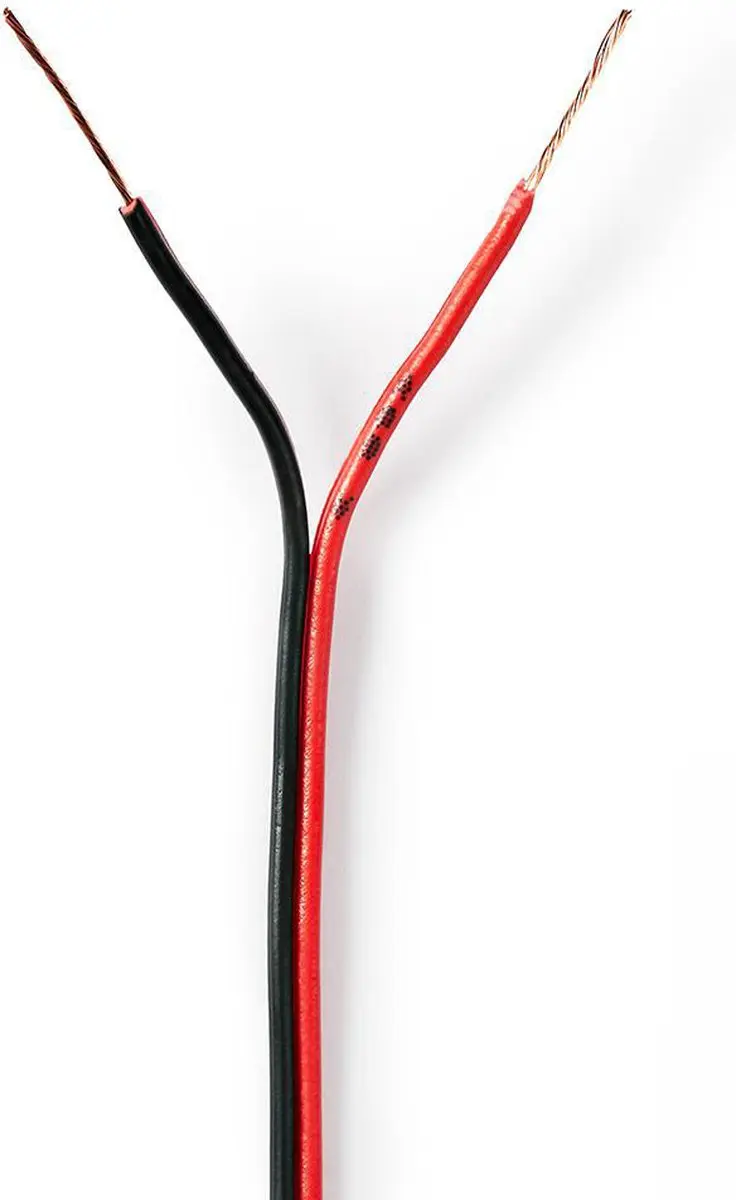Nedis Speaker-Kabel CCA 0.35mm² 100m Rood/Zwart