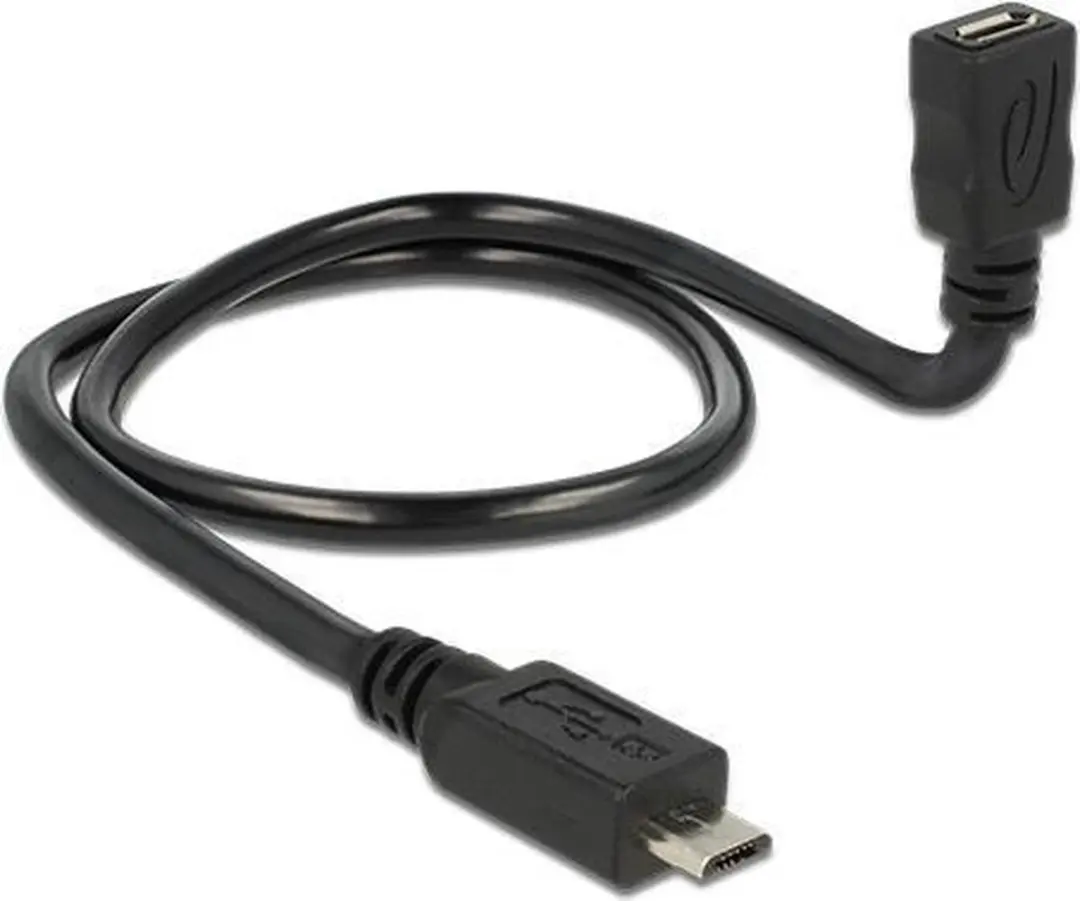 Delock USB 2.0 Micro-B OTG Kabel 0.5m - Zwart