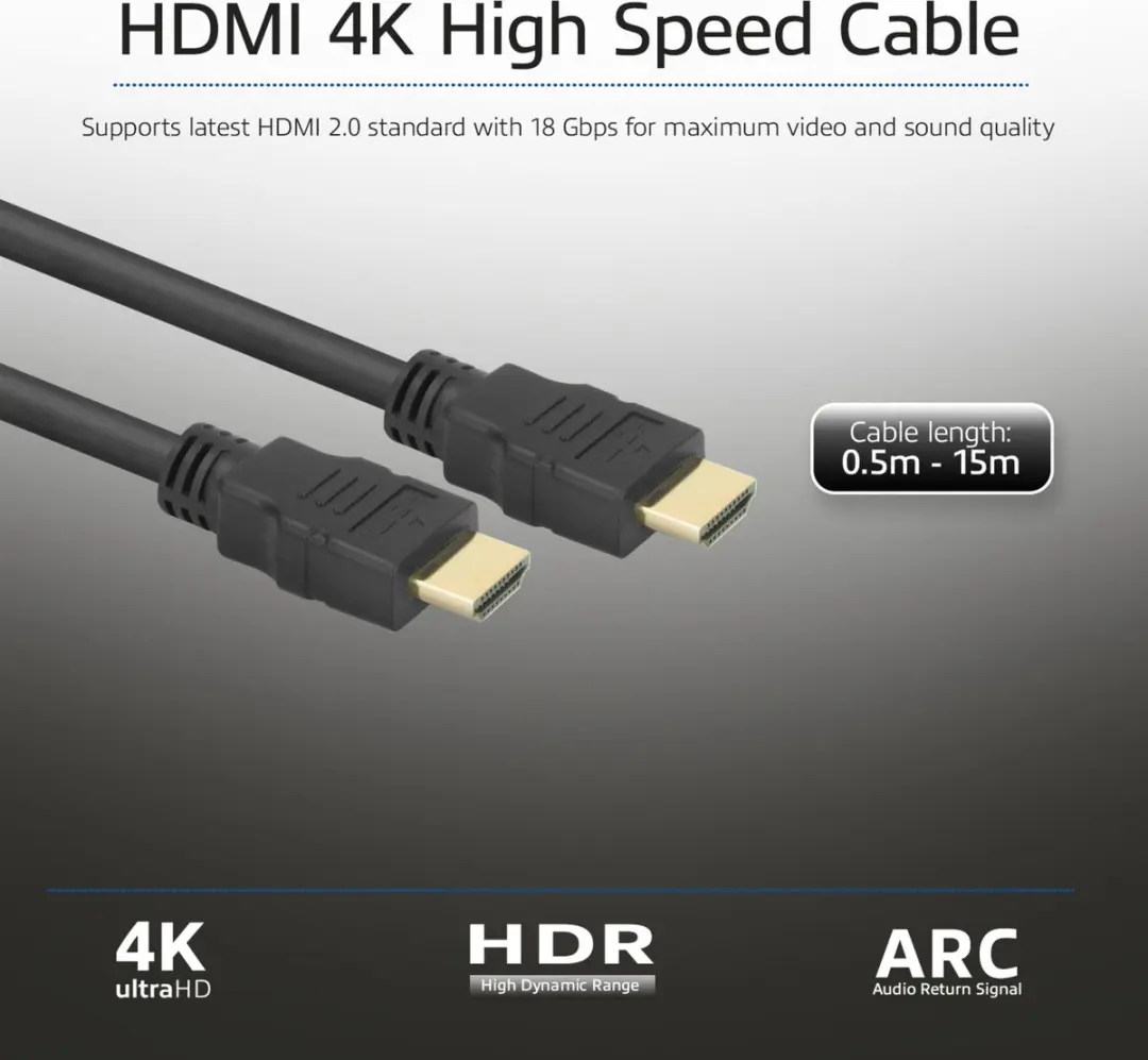 ACT 1,5m High Speed HDMI Kabel AK3917 - Zwart