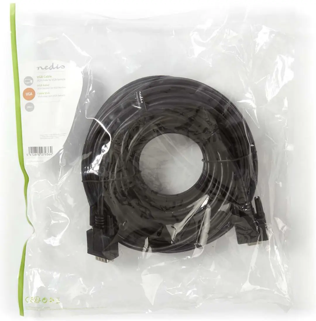 Nedis VGA-Kabel CCGP59100BK200 - 20m - Zwart