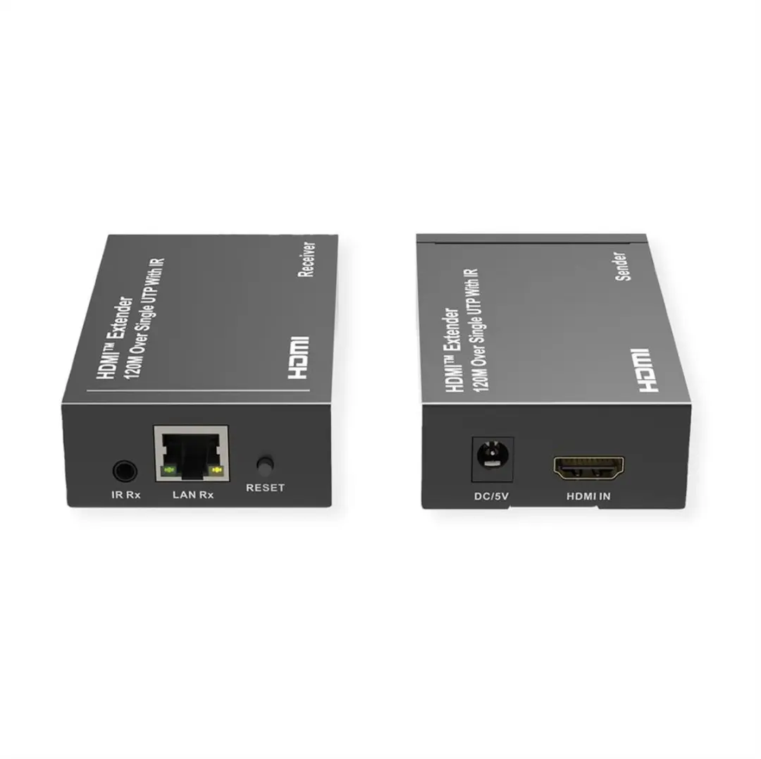 Roline HDMI Extender via IP 1080P 120m - Zwart